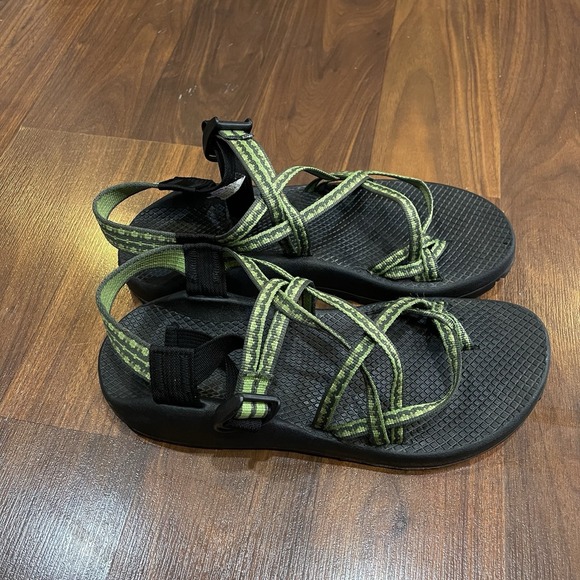 Chaco ZX2 Women 9 Vibram Sole Sport Sandals Green Straps Hiking Beach Vacation - Picture 1 of 8